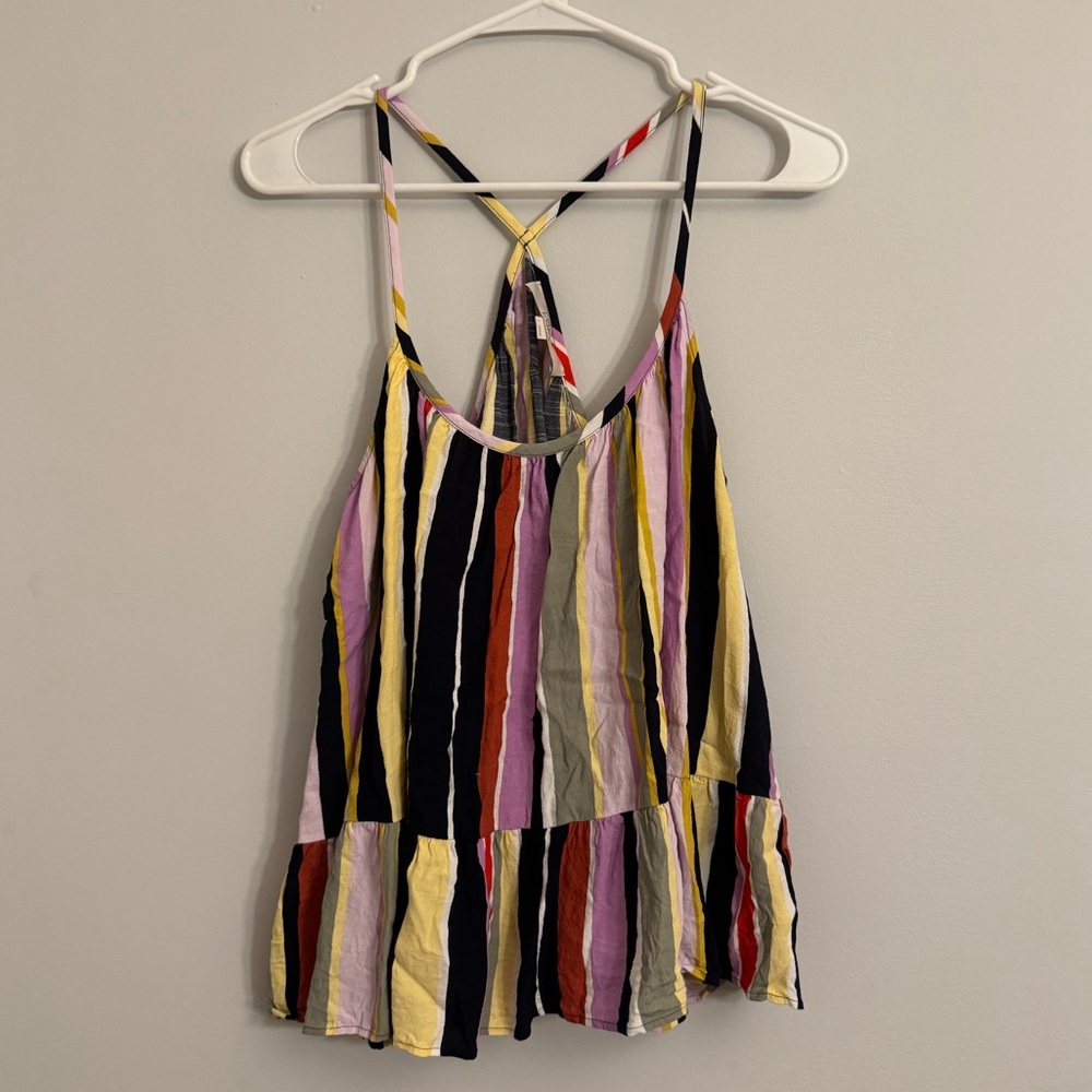 LOFT Striped loose fitting tank top